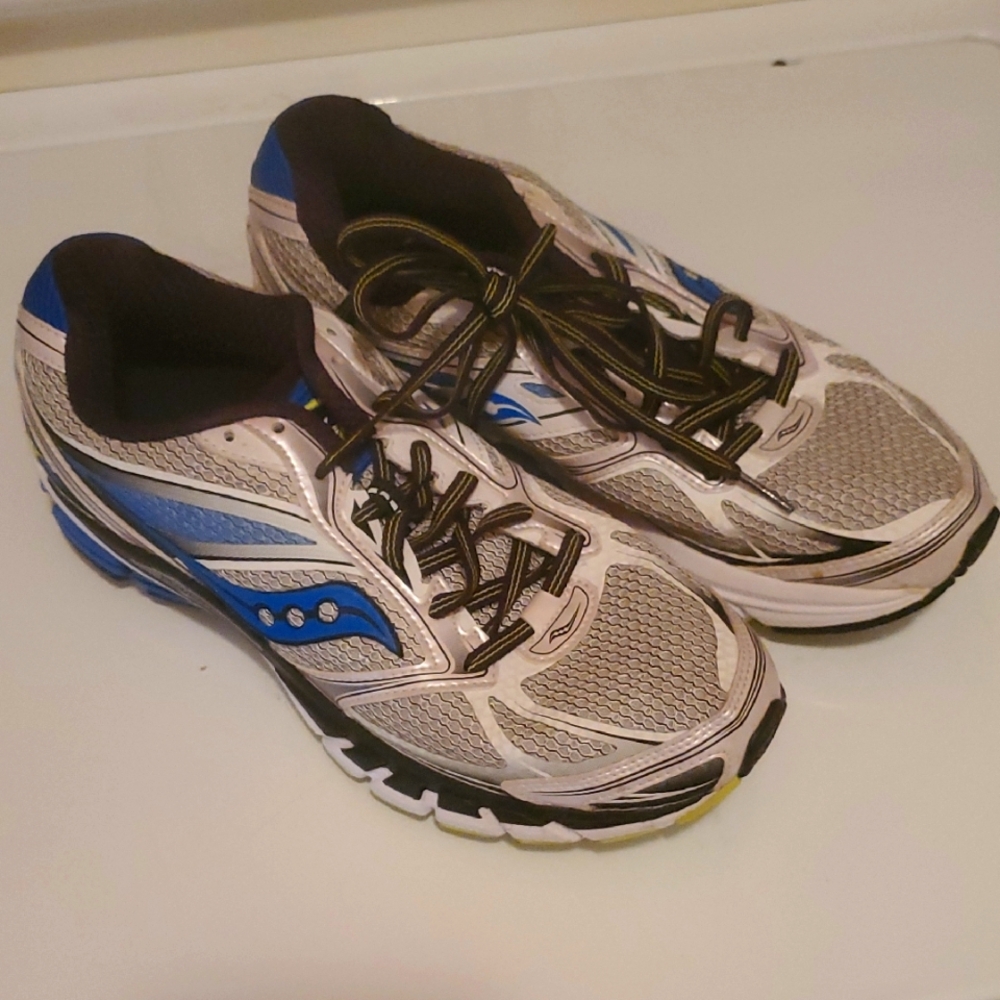 Saucony Men's Gray and Blue Running Shoes